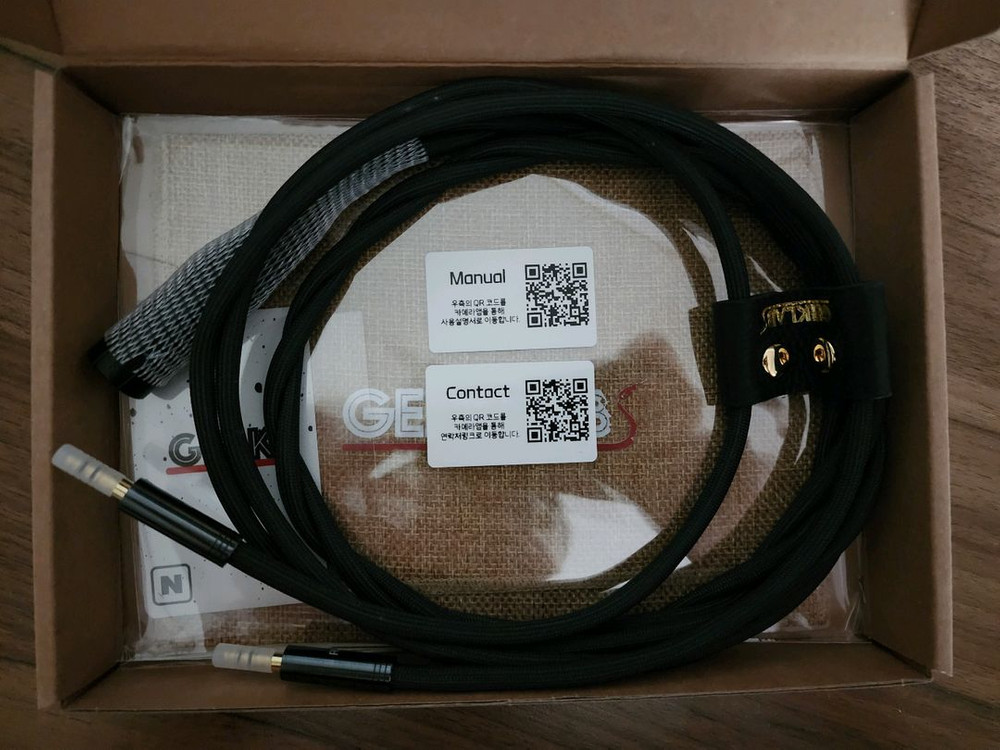 GEEK 16 awg dual 3.5 - xlr 4pin 헤드폰 케이블--0