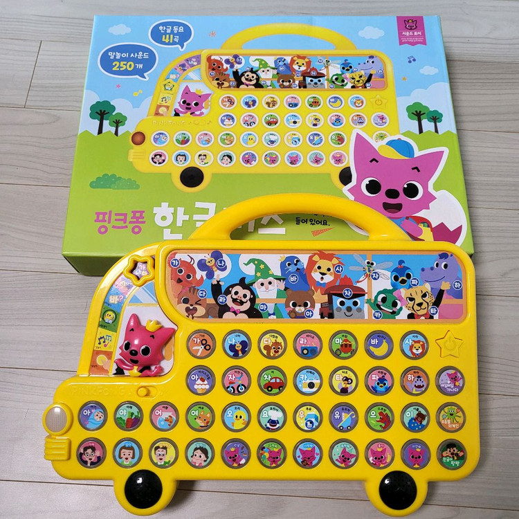 핑크퐁 한글버스 (상태 최상)--1