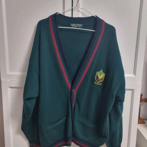 라일 앤 스코트 초록색 양모 가디건 xl lyle & scott