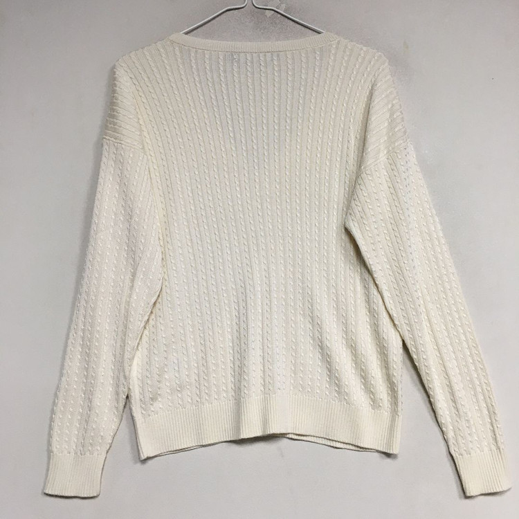 랄프로렌폴로 여성 브이넥 케이블 니트 S 이미지