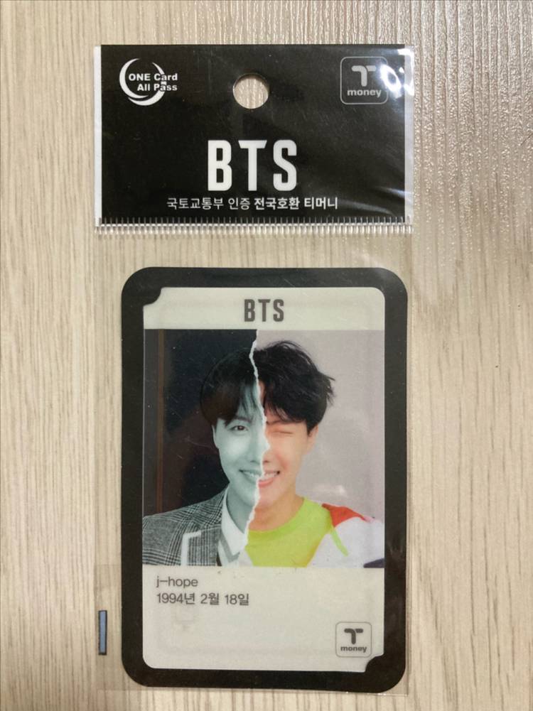 BTS 지민 제이홉 티머니 교통카드 (미개봉)--1