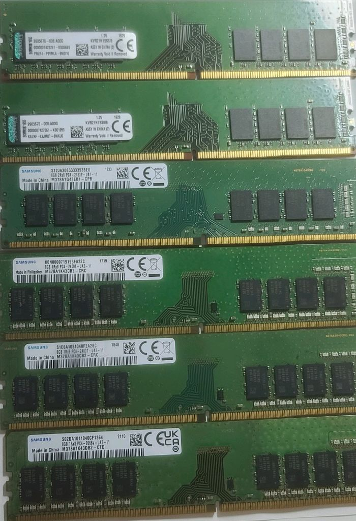 삼성 DDR4 8GB PC4-2400T 데스크탑 메모리 6개 이미지