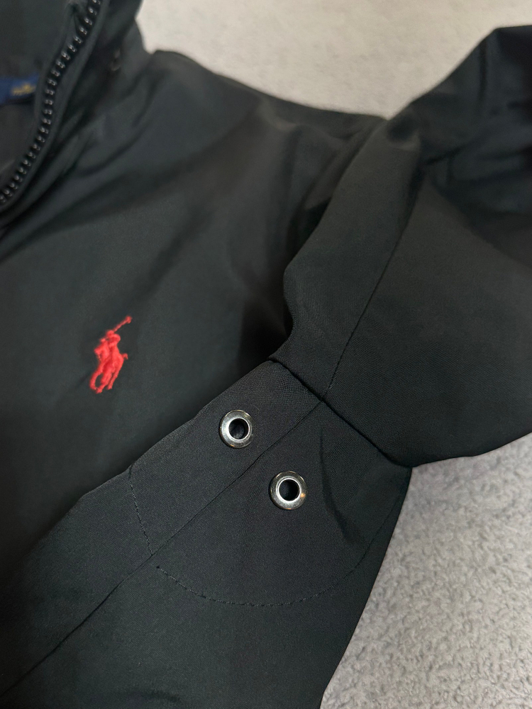 M 100 polo 폴로 랄프로렌 블랙 윈드브레이커 바람막이 자켓 / 폴로 체크 셔츠--3