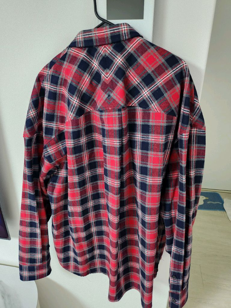 미사용새상품 24fw 준지 레드 체크셔츠 48사이즈 팝니다.--4