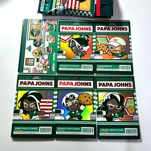 쿠키런 파파존스 포토카드A 세트 쿠폰 코드 미사용 새상품 콜라보