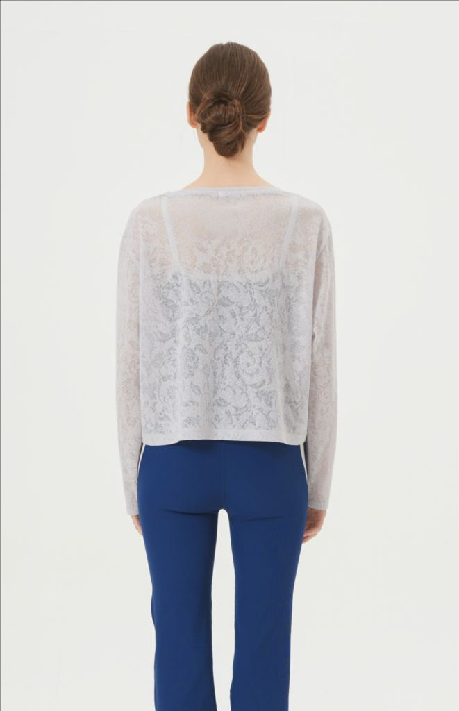 huit8 위뜨8 시스루 자카드 언발크롭 긴팔티 커버업--3