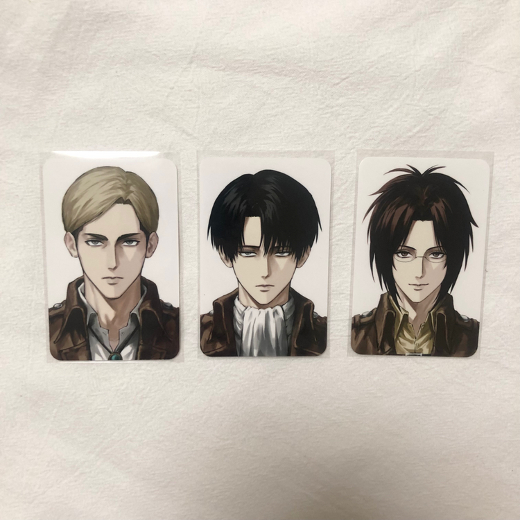 진격의거인 통판 쏘님 sso님 리바이,엘빈,한지 포토카드+증사 세트--2