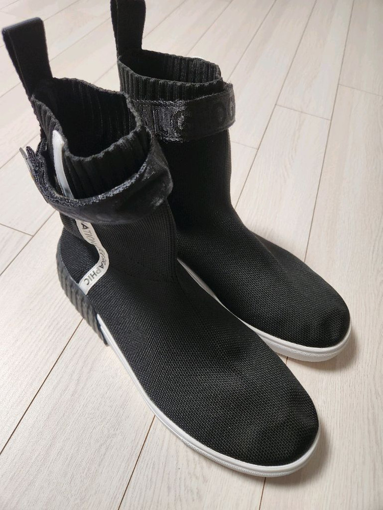 내셔널지오그래픽 N995AFW370 어반무드 니트 스니커즈 BLACK 사이즈260바닥 생활오염 외에 사진과 같이 새--1