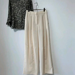 시스템 22 투턱 밴딩 와이드 팬츠