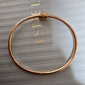 18k핑크골드 와이어 뱅글 팔찌