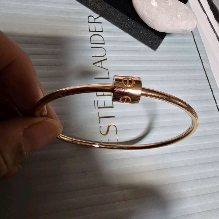 18k핑크골드 와이어 뱅글 팔찌--2