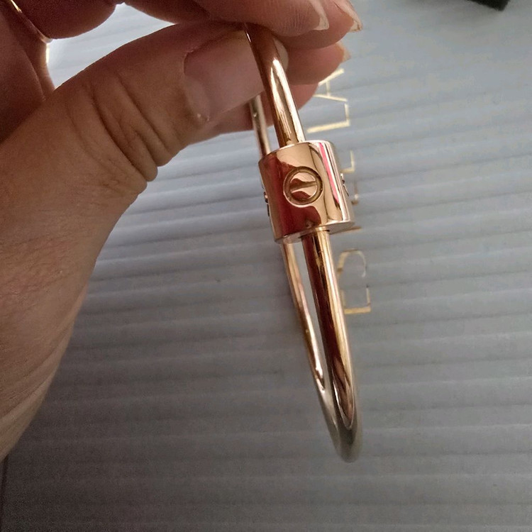 18k핑크골드 와이어 뱅글 팔찌--4