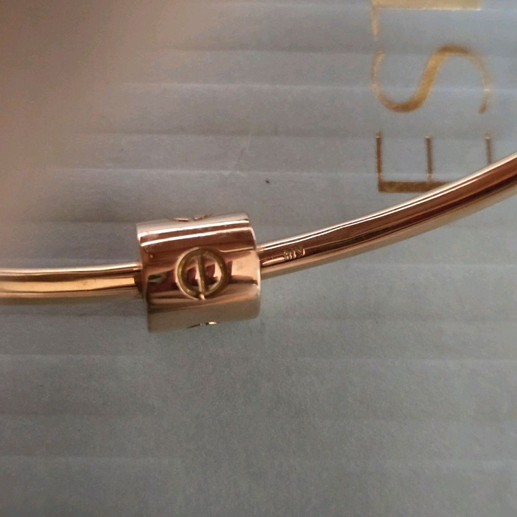 18k핑크골드 와이어 뱅글 팔찌--6