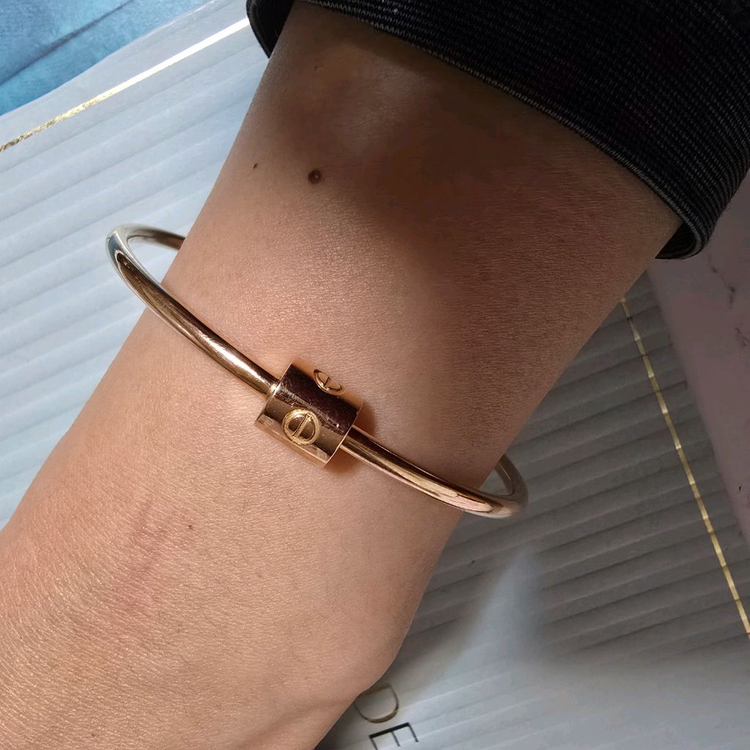 18k핑크골드 와이어 뱅글 팔찌--7