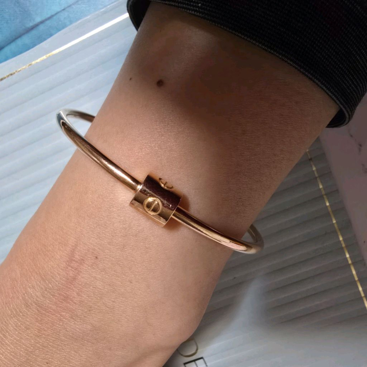 18k핑크골드 와이어 뱅글 팔찌--8