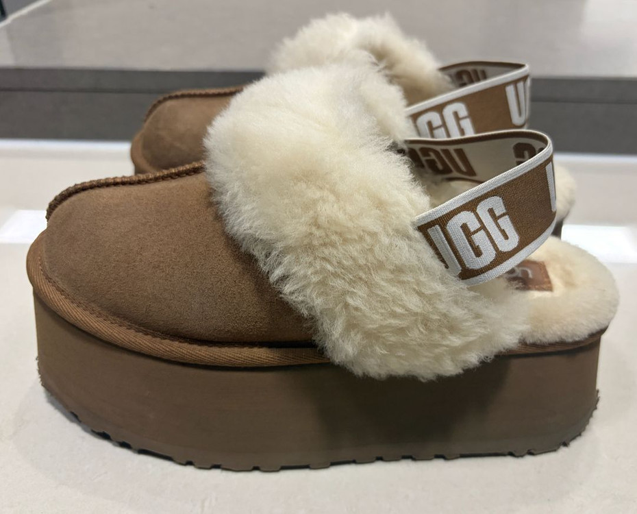 UGG 어그 스웨이드 스트랩 플랫폼 슬리퍼 펀케트 230 이미지