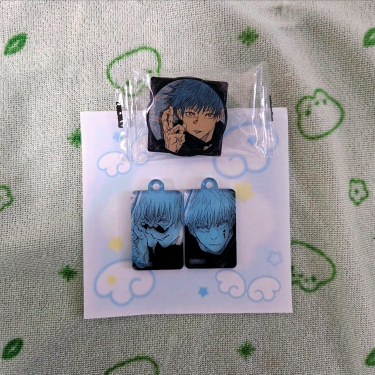 (일괄) 주술회전 고죠 사토루 핀뱃지 아크릴 챰 등--2