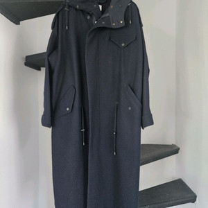 이사벨 마랑 남성 네이비 단색 울혼방 후드코트 IUCO0F321N3 사이즈 XS