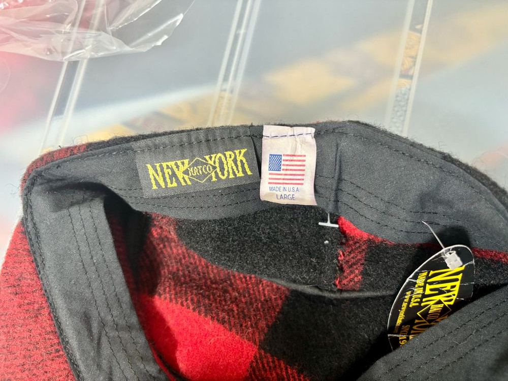 뉴욕햇 버팔로 체크 울 캡 햇 모자 미사용 미국산--5