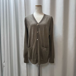 23년타임 TIME 캐시미어68 실크32 V넥 니트 가디건 90 베이지 이미지