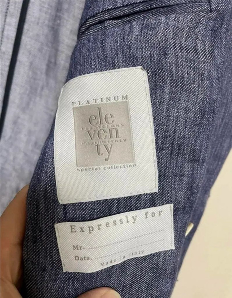 일레븐티 Eleventy 남성 100%마 원단 더블 자켓 46사이즈--2