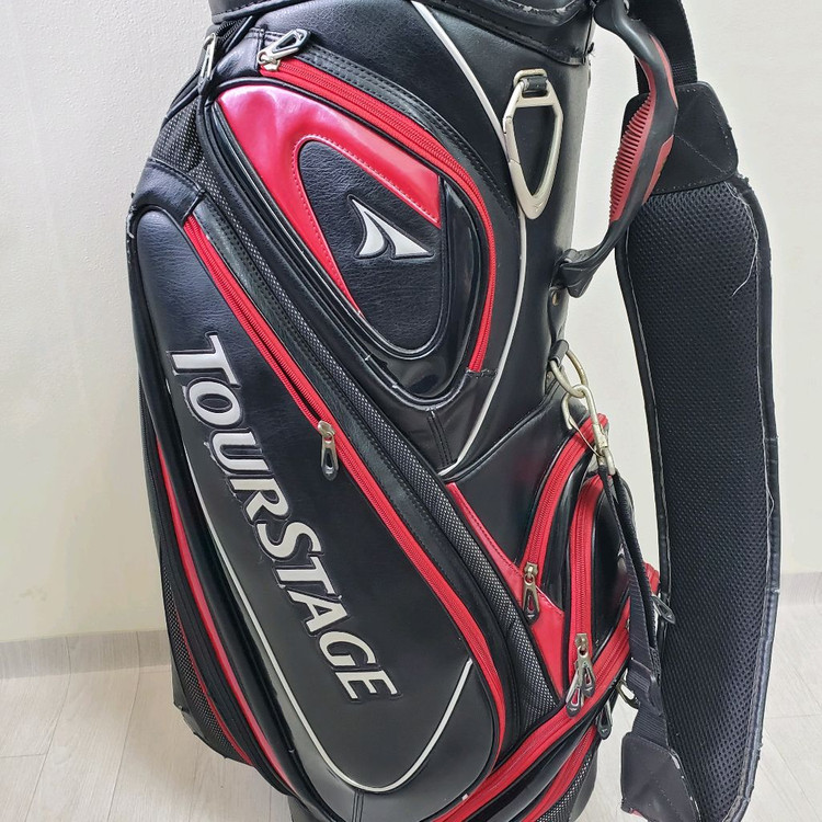 브리지스톤 투어스테이지 캐디백 블랙 골프백 골프가방 이미지