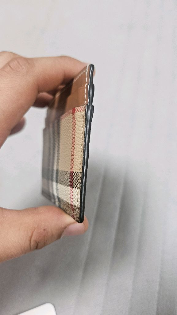 정품)버버리체크 패턴 카드지갑--4