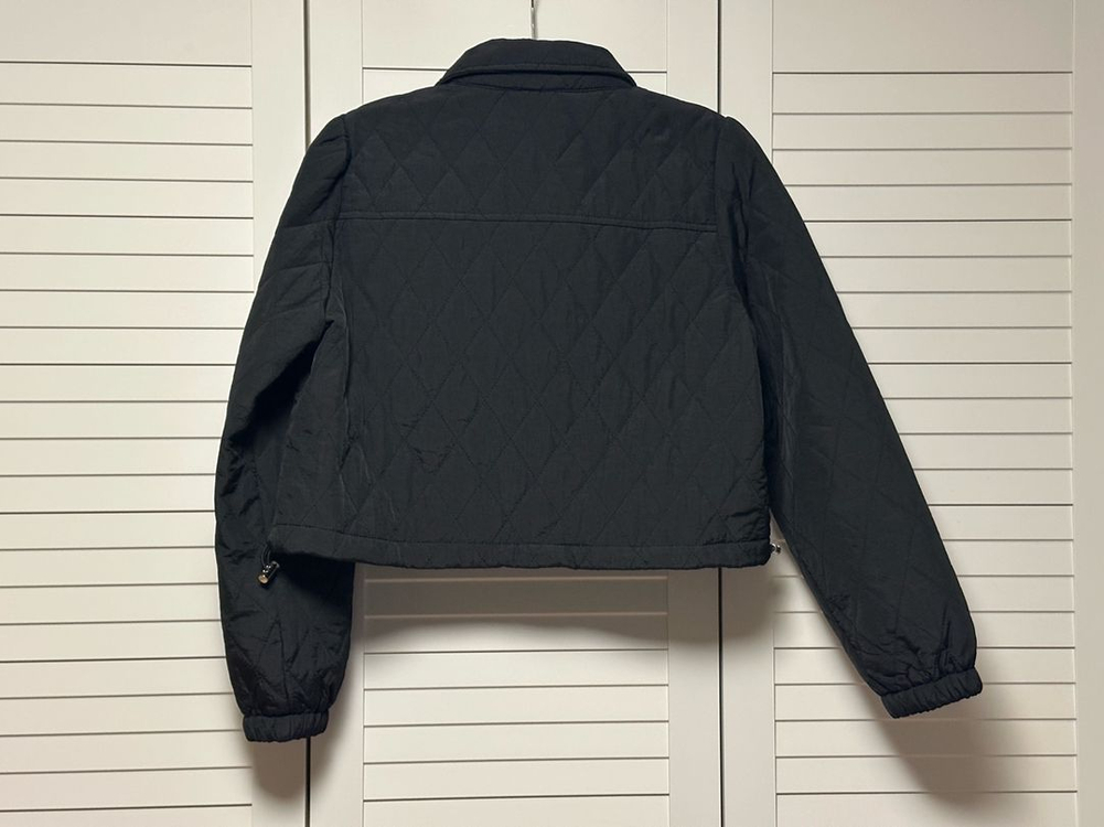 #새상품 : 누빔자켓 크롭 숏 스트링 블랙--1