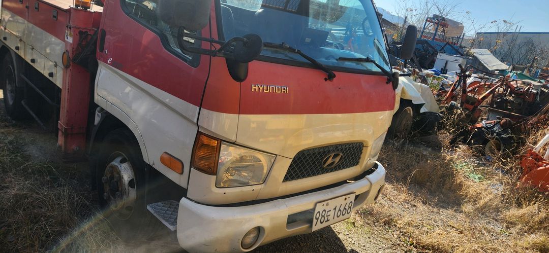 현대 마이티 3.5톤 고소작업차 바가지차 이미지