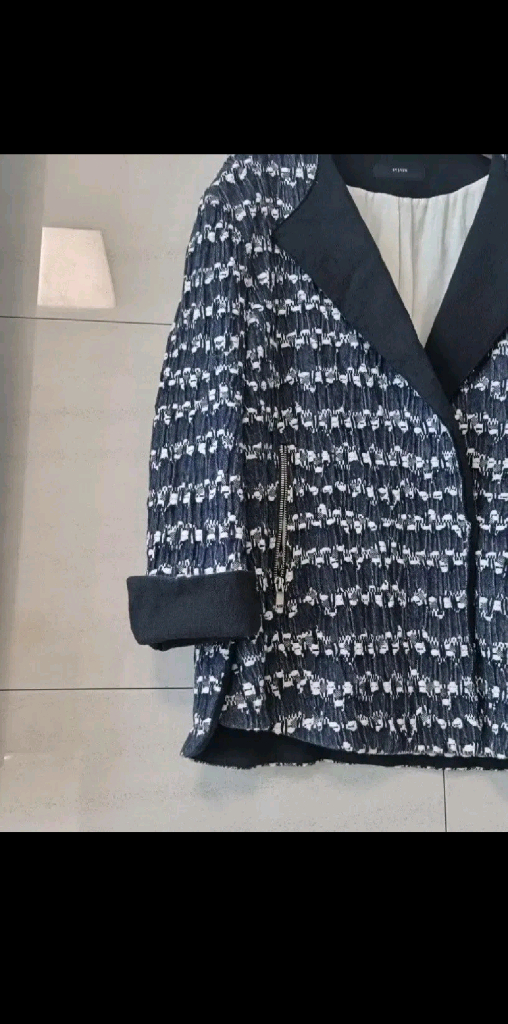 시스템(SYSTEM) 트위드 패턴 자켓--2