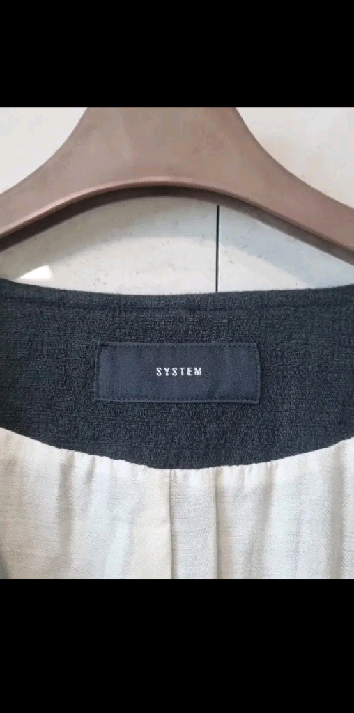 시스템(SYSTEM) 트위드 패턴 자켓--4