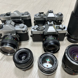 미놀타군단 필름카메라 4대 미놀타 렌즈 6개 이미지