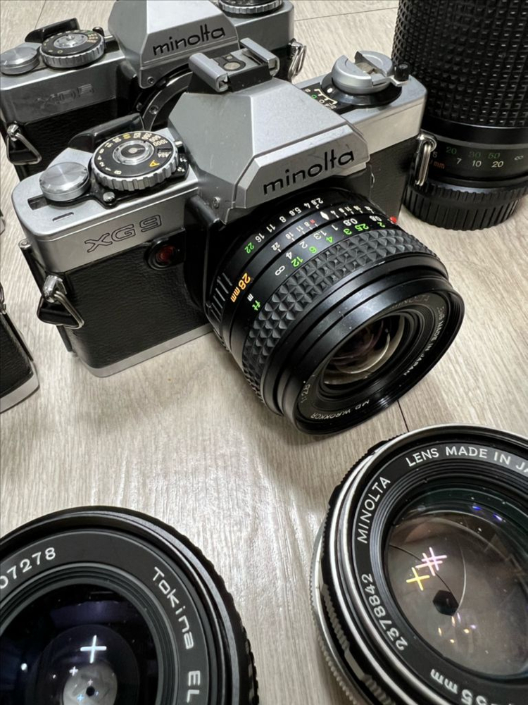 미놀타군단 필름카메라 4대 미놀타 렌즈 6개 이미지