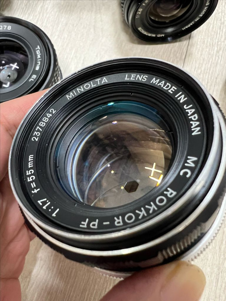 미놀타군단 필름카메라 4대 미놀타 렌즈 6개 이미지
