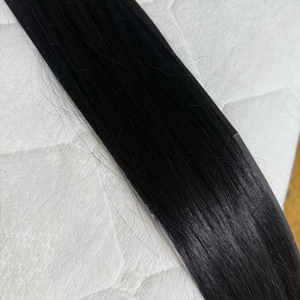 최고급 천연생인모 붙임머리 유팁 피스 20인치 블랙 80피스