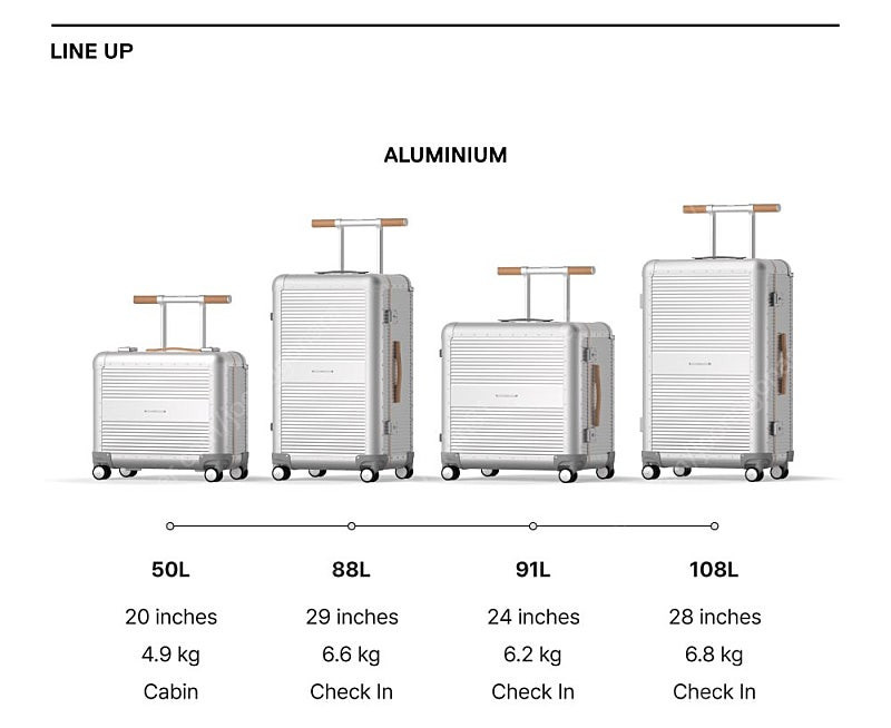[새상품|택포] 로우로우 알루미늄 캐리어 (20인치/실버/기내용)--6