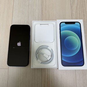 사용감 적은 아이폰 12 128기가 블루 풀박스