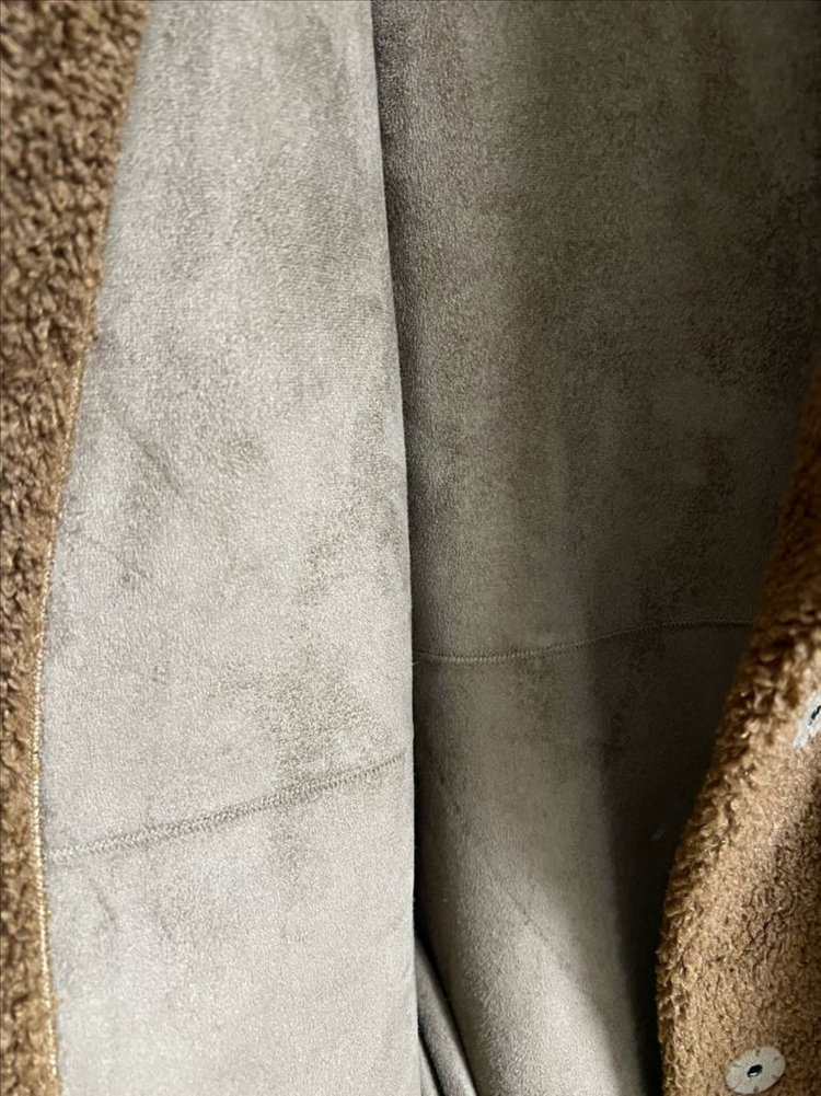 The Izzat 브라운 테디베어 롱코트 이미지