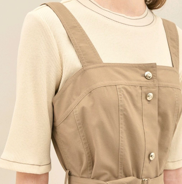 Sjsj 니트&슬리브리스 원피스--1