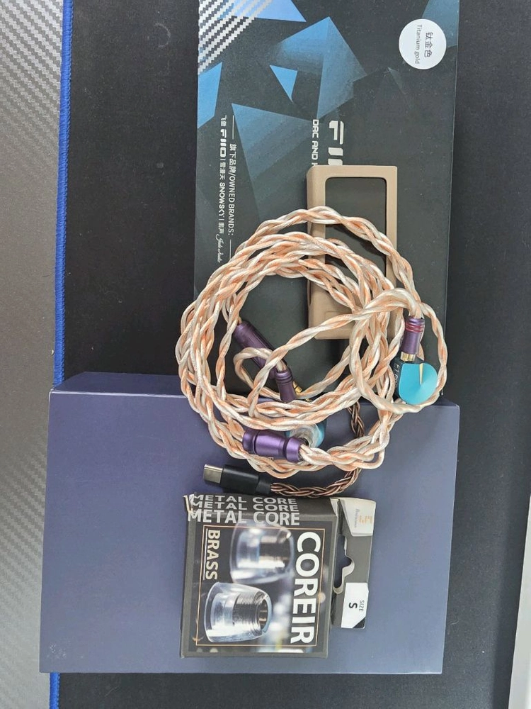 nicehck f1pro + fiio qx13 꼬다리 dac + 케이블2종 + 코리어 황동 이어팁 이미지