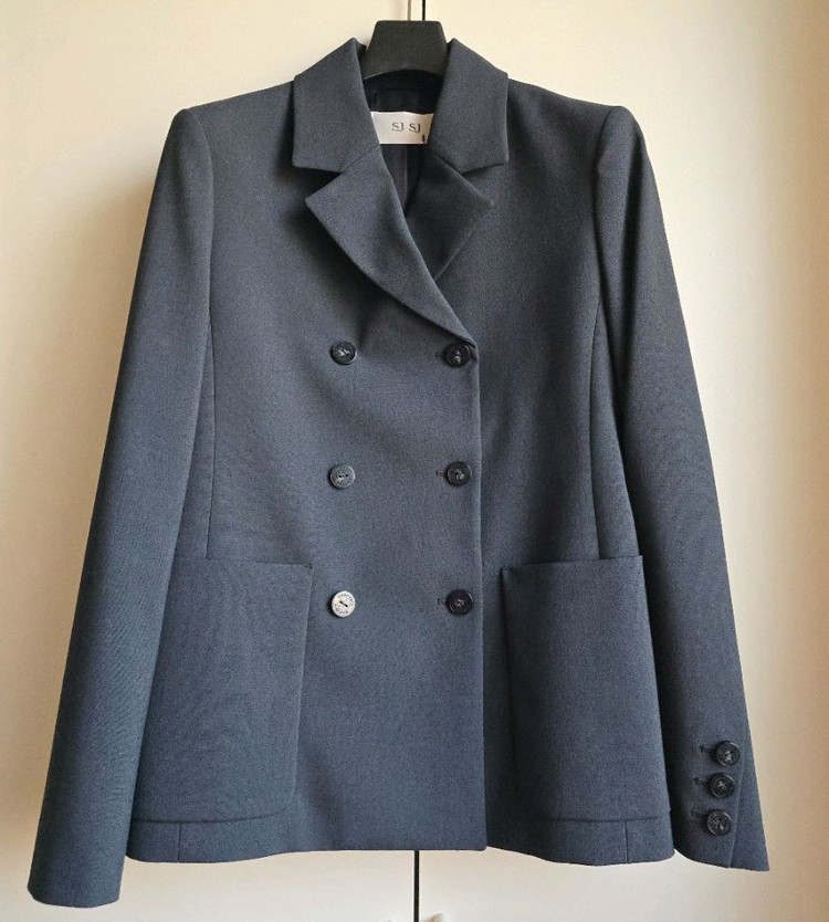 Sjsj 더블 버튼 재킷--1