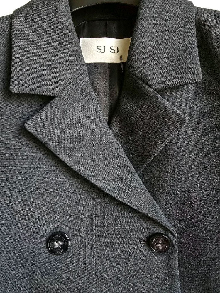 Sjsj 더블 버튼 재킷--2