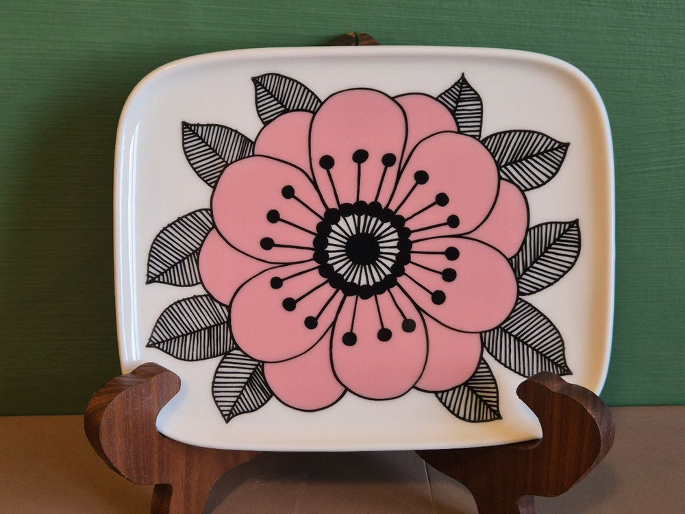 핀란드 마리메코 사각 접시.개당가.--1