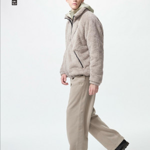 유니클로 니들스 콜라보 후리스와이드팬츠 (베이지/3XL)