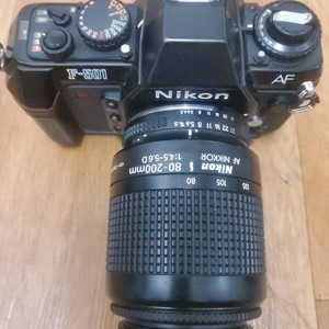 니콘 카드,필름카메라 + 80-200mm 렌즈 세트