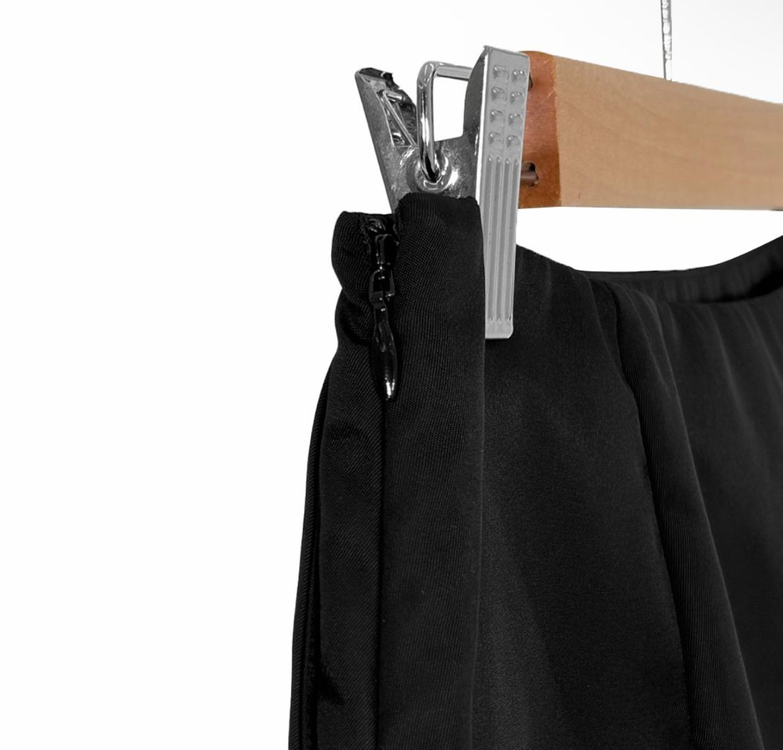 [40] 프라다 여성 빅 삼각로고 리나일론 미니 스커트 치마 블랙--4