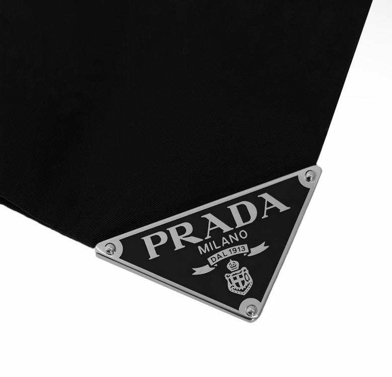 [40] 프라다 여성 빅 삼각로고 리나일론 미니 스커트 치마 블랙--5
