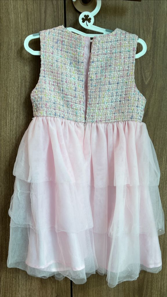 여아 핑크 트위드 드레스 세트 110사이즈 이미지