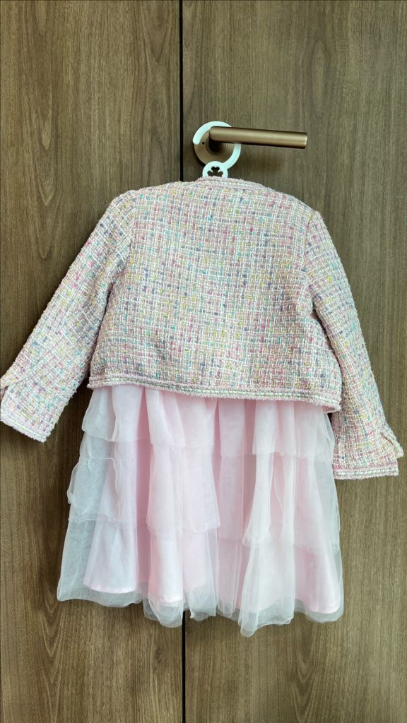여아 핑크 트위드 드레스 세트 110사이즈 이미지