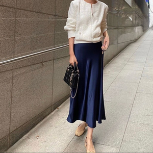 오뮤 트위드 블루종 자켓